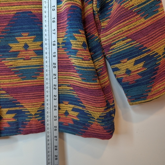 Vintage Alfred Dunner Women 14 Aztec Soft Button Down Blazer Jacket Multicolour - Picture 11 of 13
